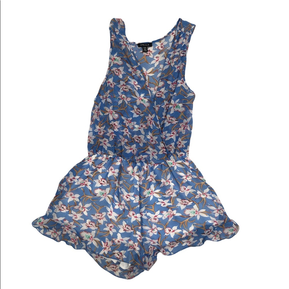 Orchid patterned romper